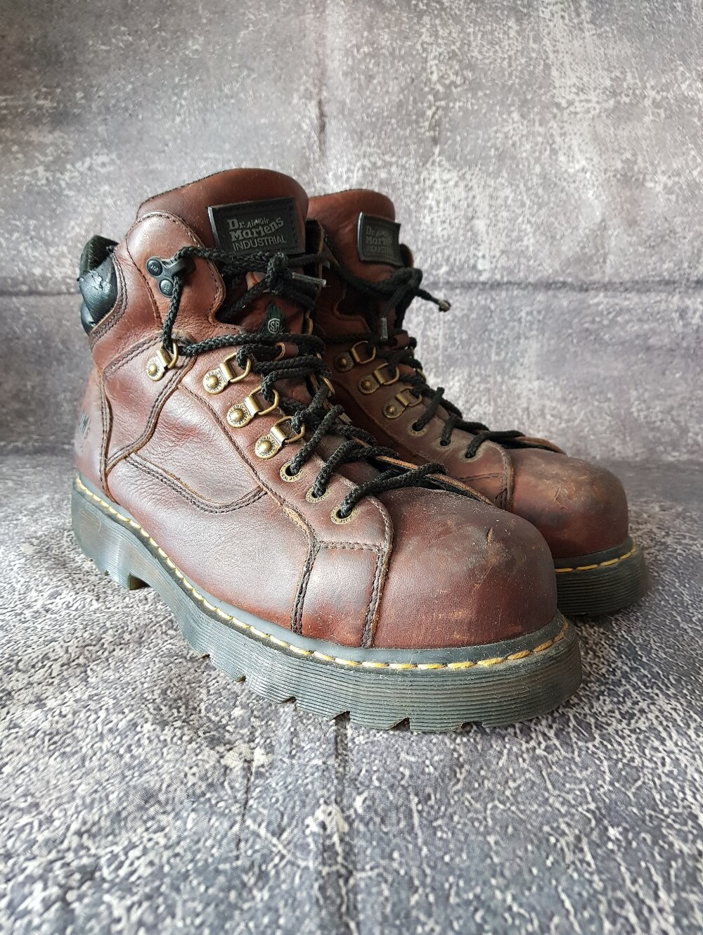 Dr Martens Industrial AirWair Steel Toe Boots Leather Ironbridge